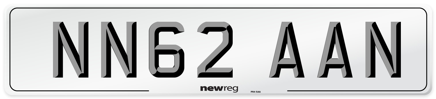 NN62 AAN Number Plate from New Reg